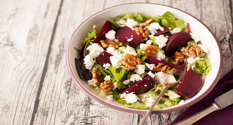 Beet Salad with Walnuts and Cheese