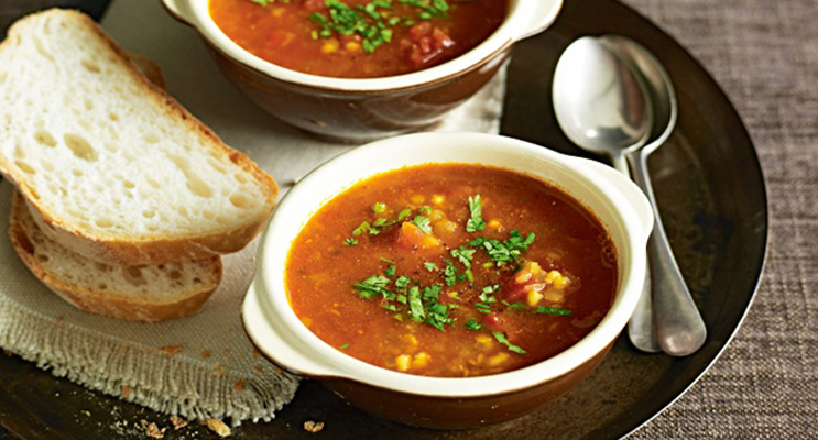 Turkish Red Lentil Soup with Rice & Quinoa